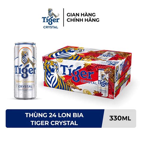 Th Ng Lon Bia Tiger B C Crystal Ml Shop Th I H Shopee Vi T Nam