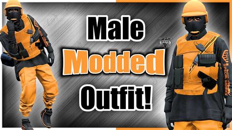 GTA5 I Black Orange MALE Outfit Tutorial ORANGE ARMOR JOGGERS