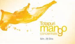 Totapuri Mango Concentrate Min 28 Brix Fresh Fruit Juice