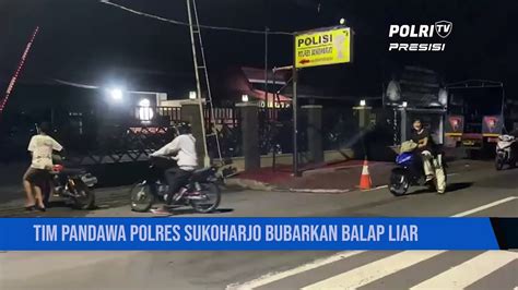 Patroli Harkamtibmas Tim Pandawa Polres Sukoharjo Bubarkan Balap Liar