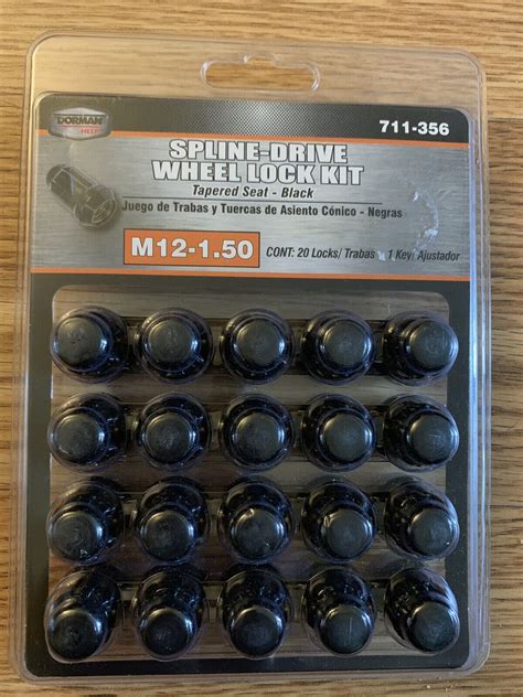 New Dorman Black Mm X Spline Drive Wheel Lock Set Ebay