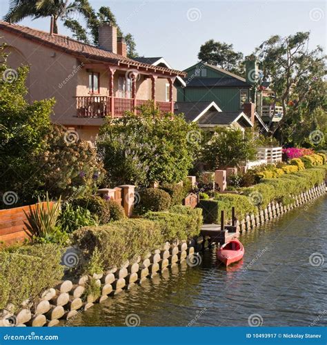 Venice Beach Canal Houses Royalty Free Stock Photography - Image: 10493917