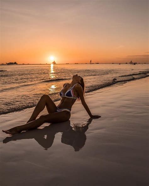 Blue Handmade Crochet Reversible Triangle Bikini Top Beach Poses