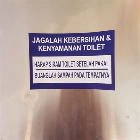 Jual STIKER HARAP SIRAM TOILET 20X15CM SIGN K3 STICKER JAGALAH