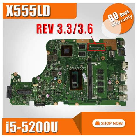 REV 3 3 3 6 I5 5200U 4GB X555LD Motherboard For ASUS R556L X555L X555LD