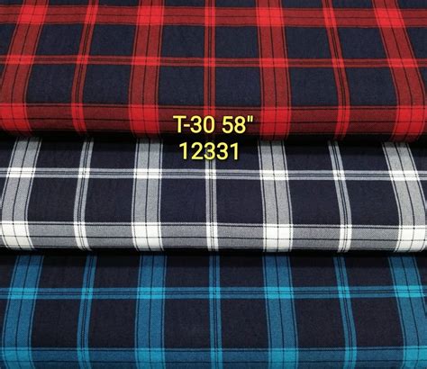 58 Formal Designer Check Cotton Shirting Fabric At Rs 94 Meter