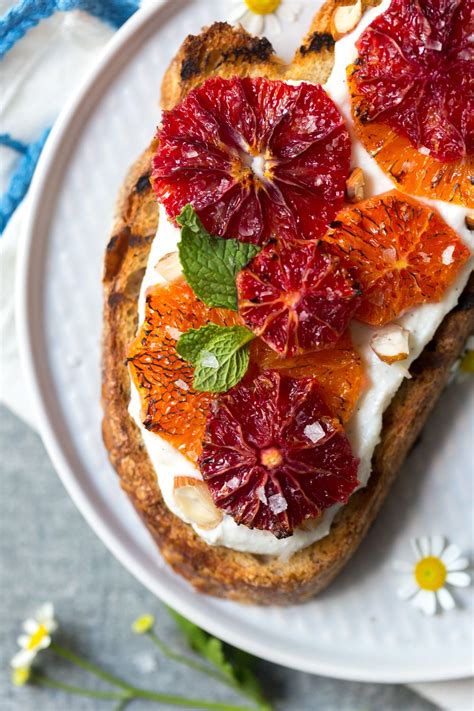 Broiled Orange Whipped Ricotta Toasts Recipe Ricotta Toast Food