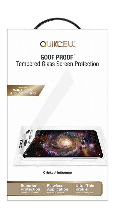 Quikcell Goof Proof Tempered Glass For The Cricket Influence Clear