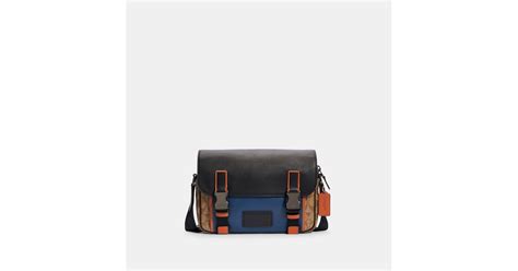 COACH Track Crossbody Bag In Colorblock Signature Canvas For Men Lyst