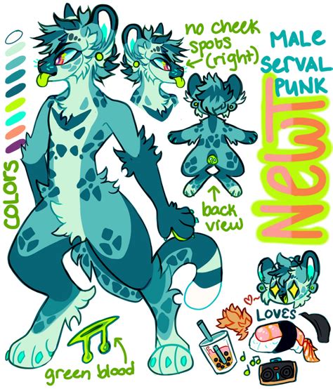 Fursona Ref Newt By Sweetmeatstudios On Deviantart