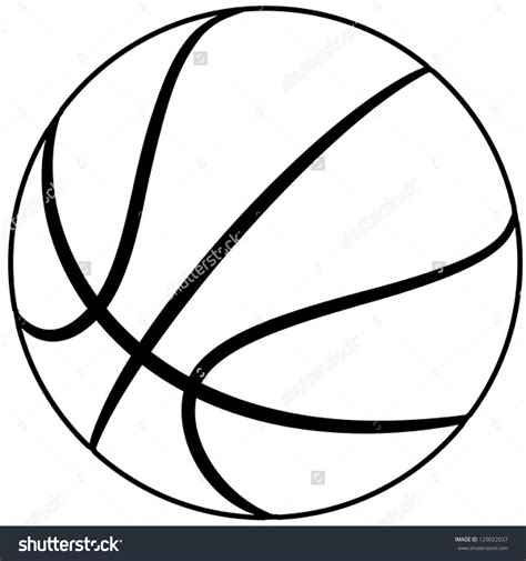 Basketball Outline | Free download on ClipArtMag