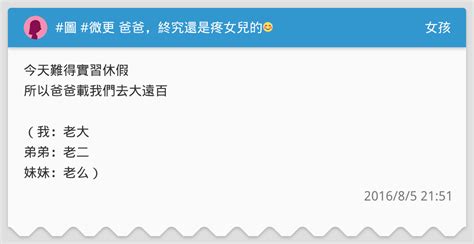圖 微更 爸爸，終究還是疼女兒的😊 女孩板 Dcard