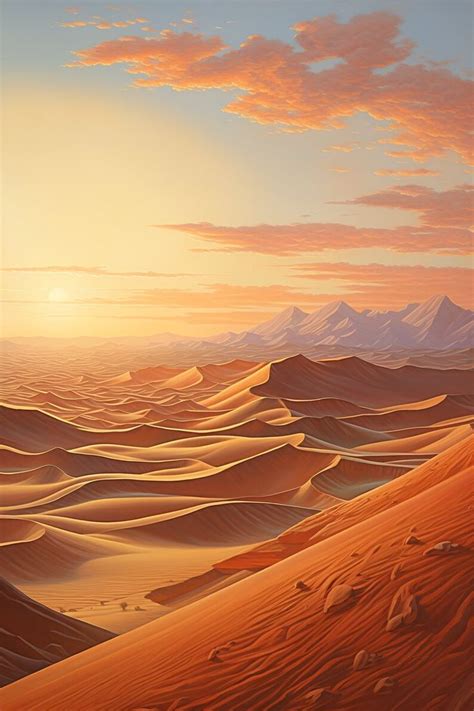 Gobi Desert Art Print Hot Desert Nature Landscape Painting Perfect To