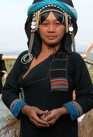 Akha Tribal Woman Laos Americana Fashion People Beautiful People