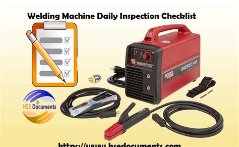 Welding Machine Daily Inspection Checklist Hse Documents Health Images And Photos Finder