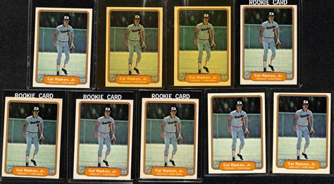 Lot Detail Lot Of 19 Topps Donruss Fleer Cal Ripken Rookie Cards