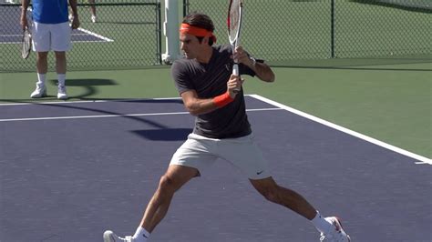 Roger Federer In Super Slow Motion Forehand Backhand Serve Indian