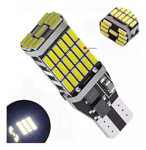 2 Foco Pellizco Revertir Canbus T15 No Error 45 Led 4014 Smd Meses