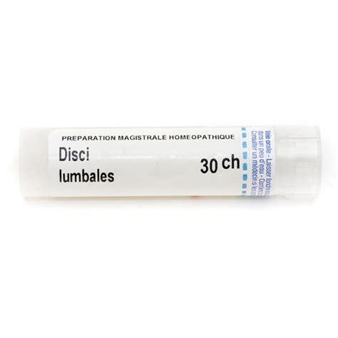 Disci Lumbales tubes granules homéopathiques Boiron Cruralgie