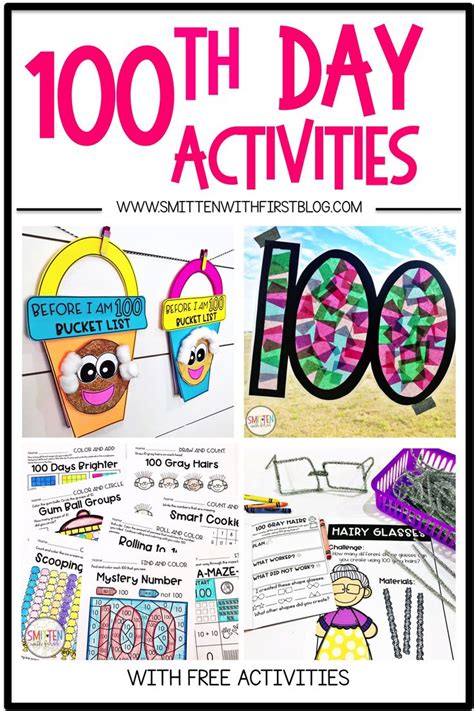 100th Day Activities For Kindergarten 1st Grade And 2nd Grade 100th