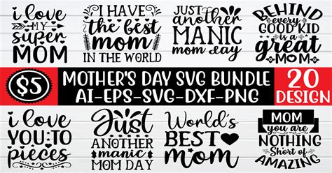 Mothers Day Svg Bundle Vol 3 Bundle · Creative Fabrica