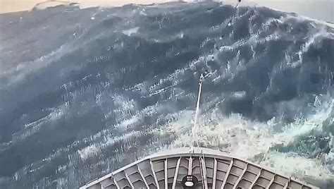 Terrifying Footage Shows Ft Waves Crashing Over Luxury Atlas World