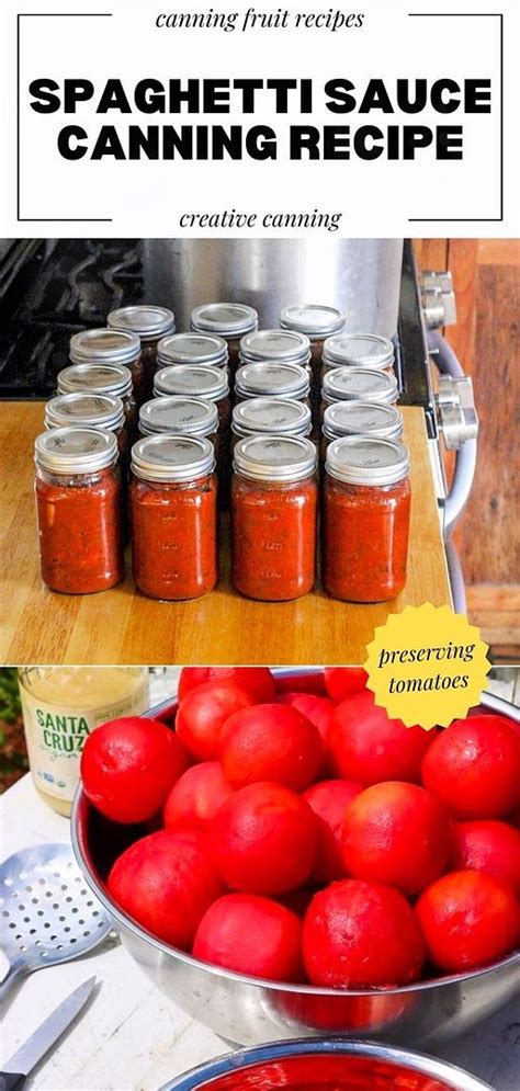 Canning Spaghetti Sauce Basic Recipe Without Meat Resep Di