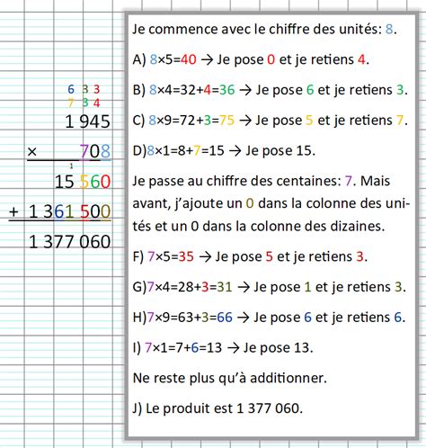 Multiplier La Multiplication Pos E Technique Op Ratoire