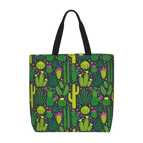 Kll Cactus 1 Pattern Aesthetic Tote Bag For Women Beach Bag Shopping