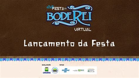 Lançamento da Festa do Bode Rei Virtual Cabaceiras PB YouTube