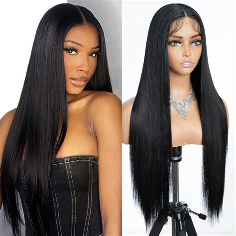 Joedir Long Straight Synthetic Lace Front Wig T Part Lace Frontal Wigs