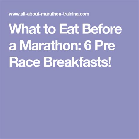 What To Eat Before A Marathon 6 Pre Race Breakfasts Marathon Eat