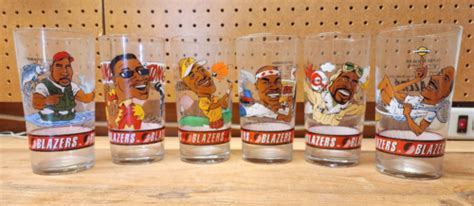 Complete Set Of 6 Dairy Queen Portland Trail Blazers Glass 1992 1993 92 93 Ebay