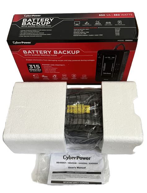 Cyberpower Uninterrupted Power Supply Ups Sx650u 8 Outlet 650va 350watts 649532621347 Ebay