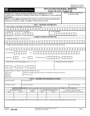 2017 Form VA 21P 530 Fill Online Printable Fillable Blank PdfFiller