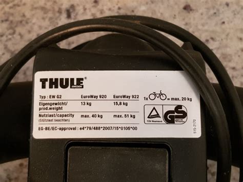 Thule EuroWay G2 920 Nosilec Koles Za Kljuko