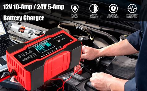 10 Amp Car Battery Charger 12v And 24v Smart Fully