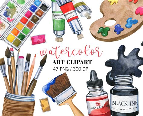 Watercolor Artist Clipart Painting Clipart Png Back To Etsy Uk