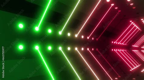 This Stock Motion Graphic Video Of 4k Colored Neon Lights Pattern Loop With Gentle Overlapping