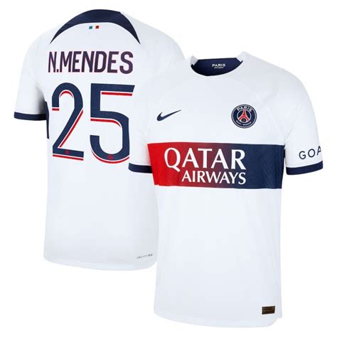 Maillot PSG Extérieur 2023 2024 N Mendes Foot Soccer Pro