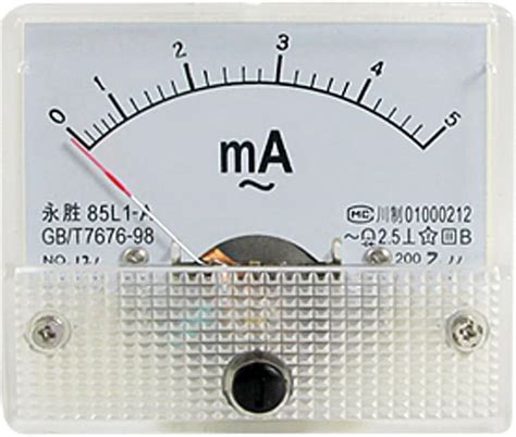 Uxcell L A Ac Ma Rectangle Analog Panel Ammeter Gauge Circuit