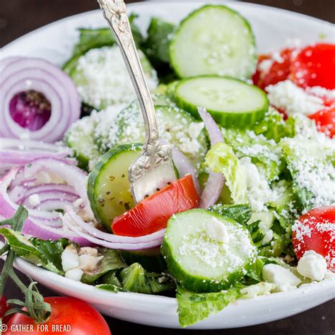 Easy Mediterranean Salad - Gather for Bread