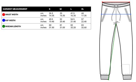 Size Chart Pants Mens Atelier Yuwaciaojp