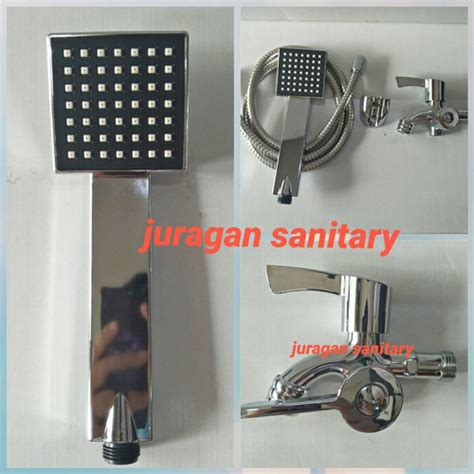 Jual Paket Shower Shower Mandi Kran Cabang Kotak Chrome Jakarta