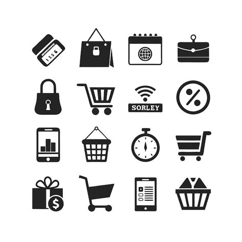 Ecommerce And Shopping Icon Set Vector Illustration Premium Ai