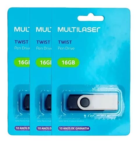 Kit 3 Pendrive Multilaser Twist 16gb 2 0 Atacado Original MercadoLivre