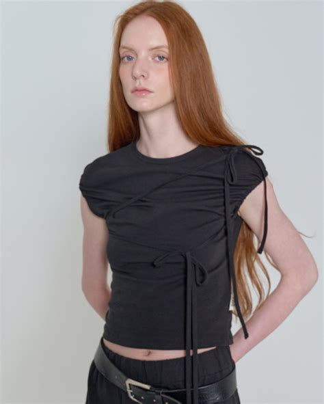 MUSINSA公式 ROCKCAKE Side String Sleeveless Black