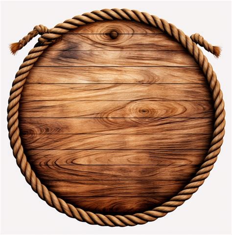 Premium AI Image Round Wooden Board Image For Composition