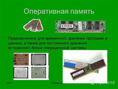 Презентация на тему: "2011 г© Bolgova N.A.1 Основные компоненты ...