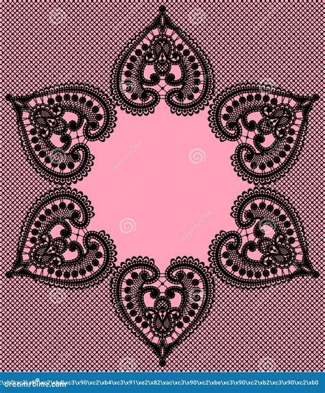 Circle Frame Lace Vector Background Stock Vector Illustration Of